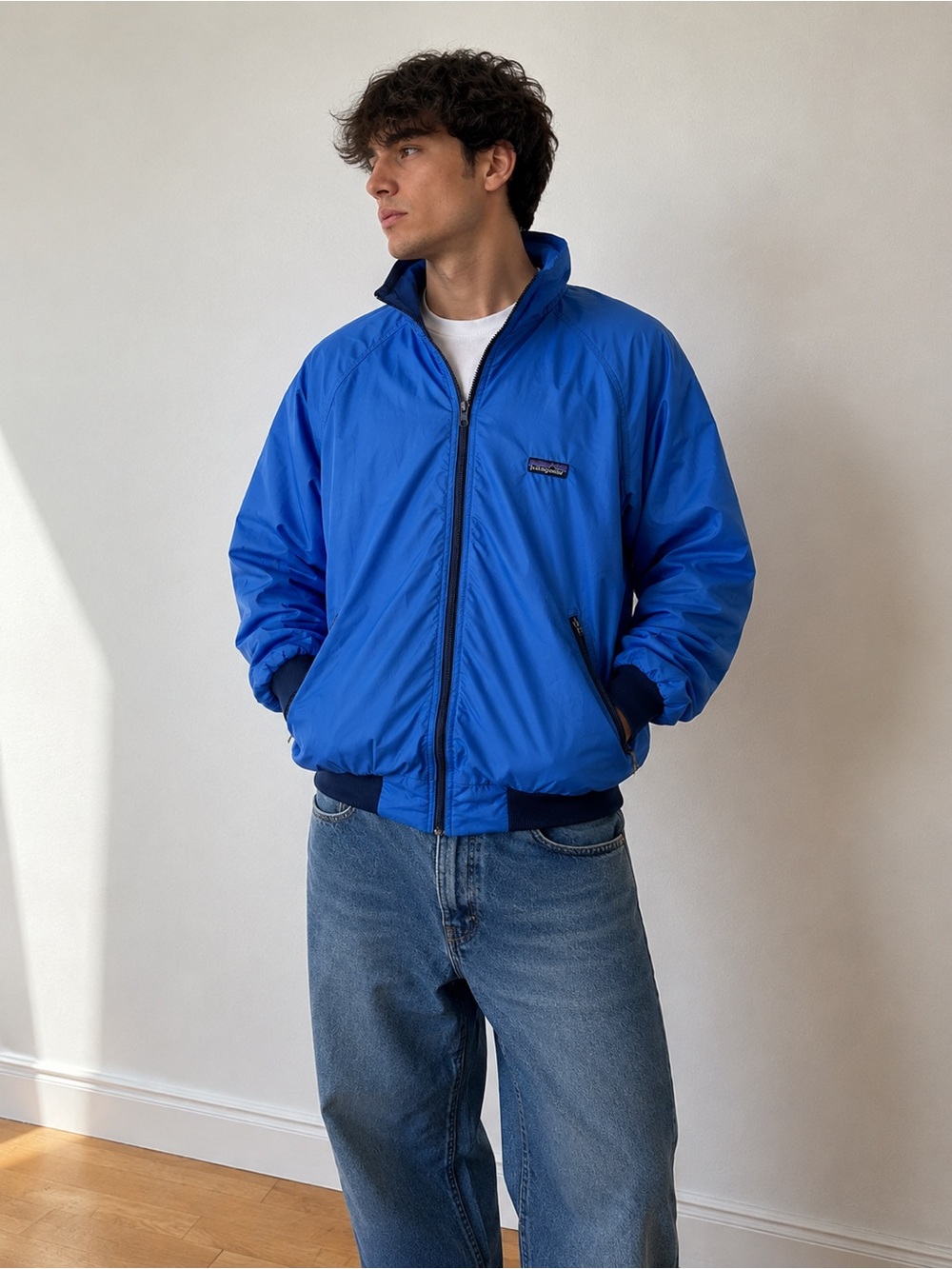 Vintage Patagonia Capilene Fleece Shelled Bomber Jacket medium windbreaker